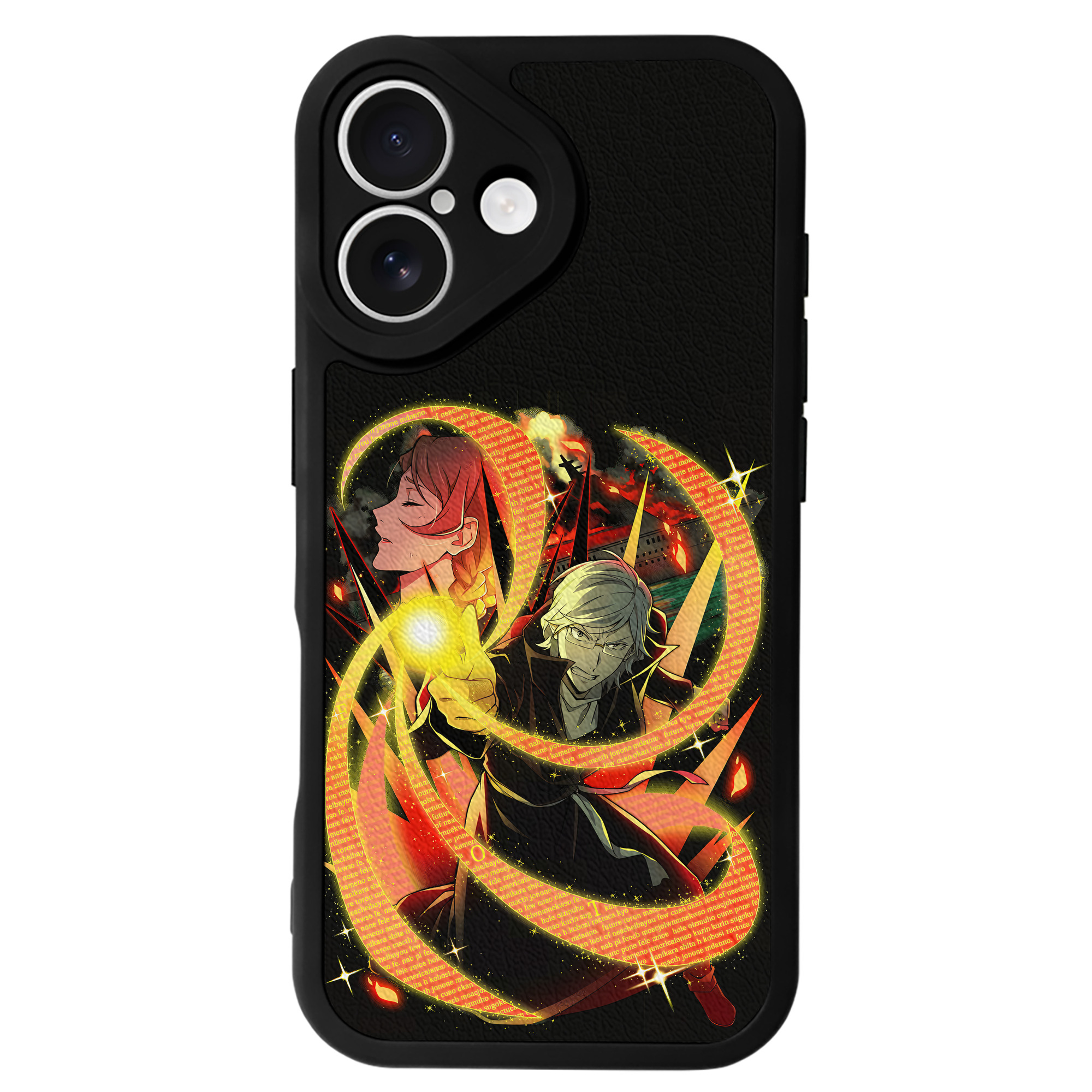 （画像用） 文豪ストレイドッグス Bungo Stray Dogs 【iPhone 16シリーズ対応】シリコンスマホケース（レザー調） 材質：シリコン